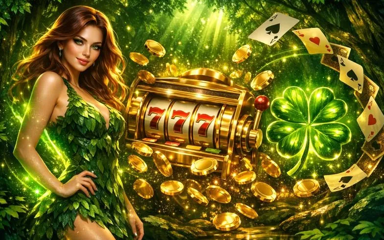 Lепрекон con monete d'oro e slot 777 - Verde Casino benvenuto